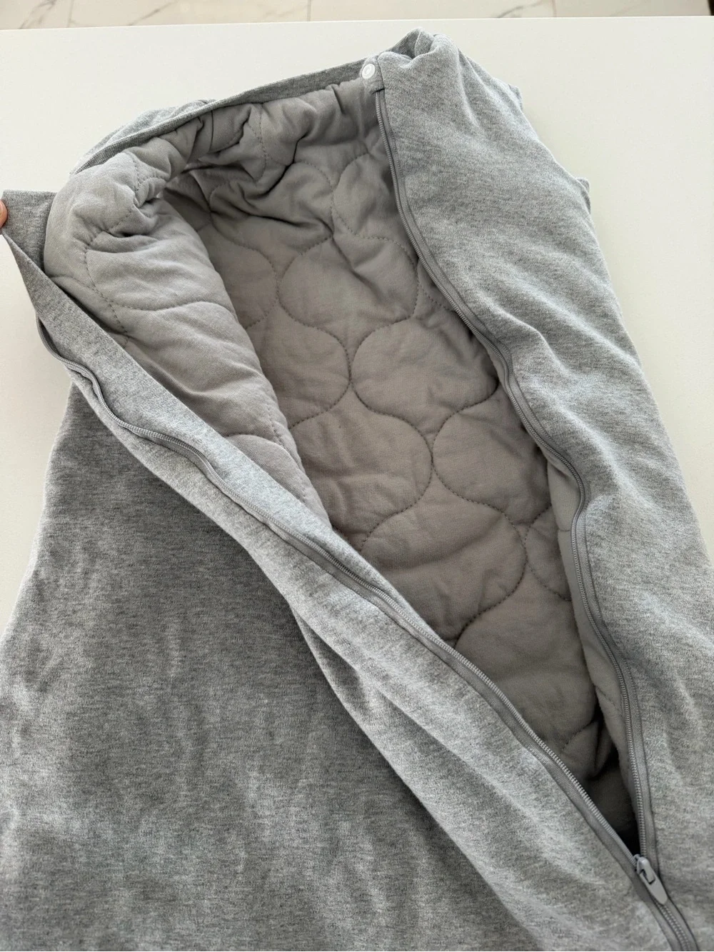 Sleeveless Gray Baby Sleep Sack by Nested Bean - Cozy Stretch Sleep Bag